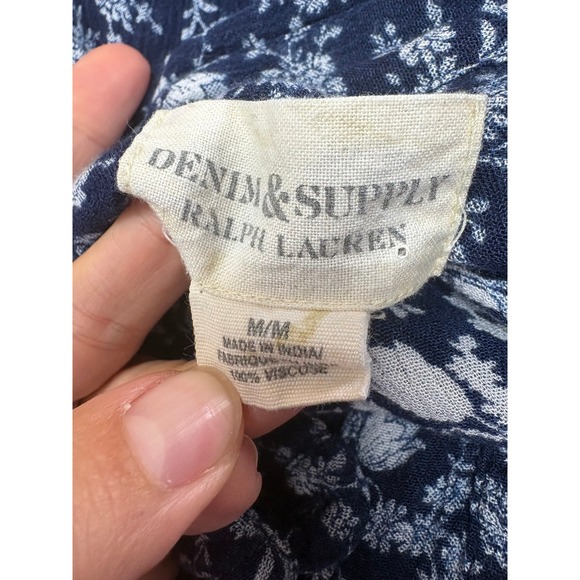 Denim & Supply Ralph‎ Lauren Women's Floral Print Shirt Dress Long Sleeve M - Picture 3 of 8